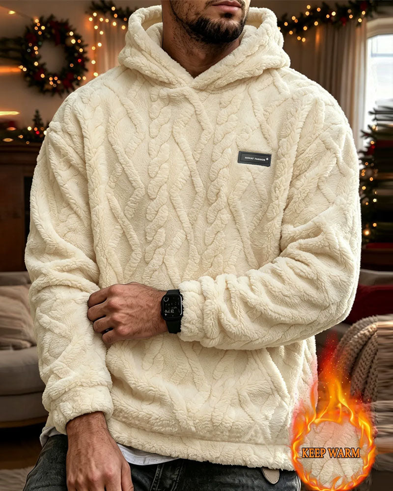 Men's Winter  Jacquard Pattern  Hoodie