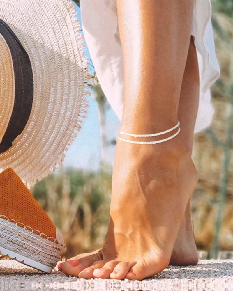 🏖️ Women's KC Gold & Sterling Silver Anklets