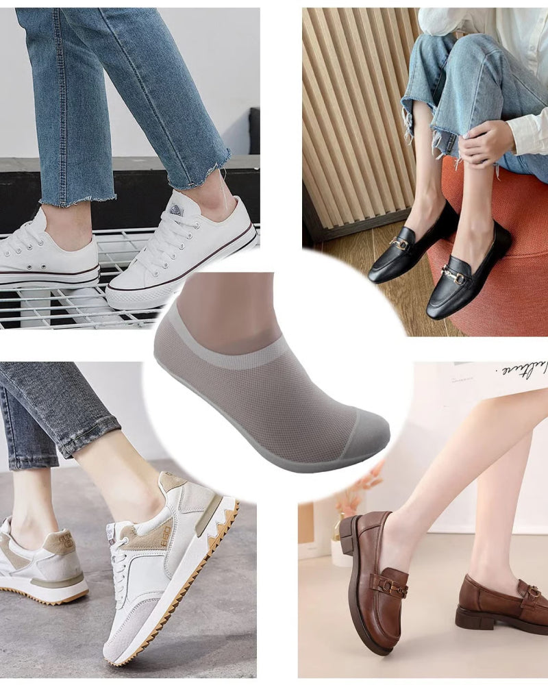 Ultra Thin Liner Socks Non Slip ComBed Cotton No Show Socks