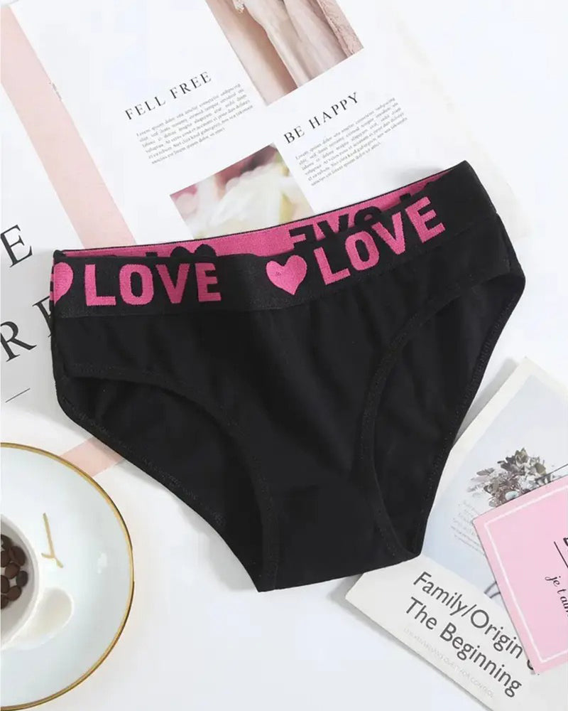 Love Print Low-Rise Briefs