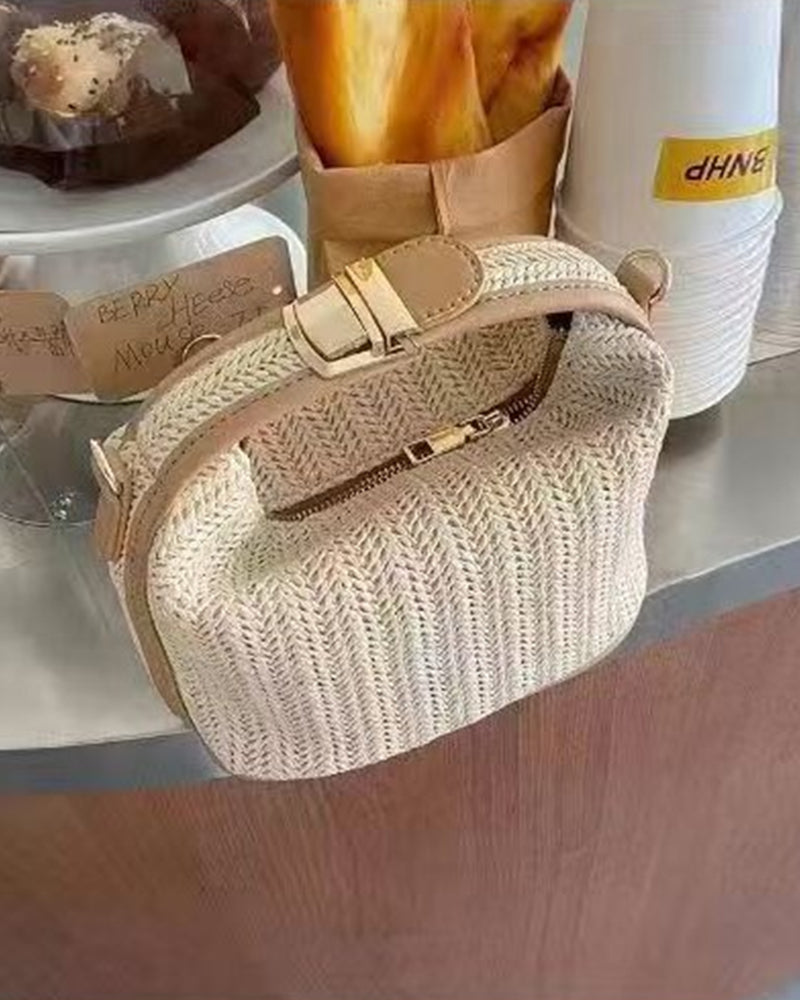 Straw Woven Lunch Box Bag