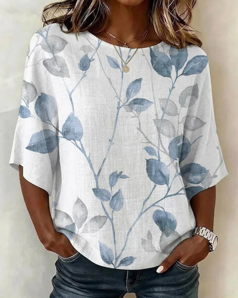 Loose Ink Wash Blouse