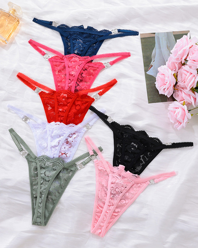 Sexy Bow Lace G-String Thong