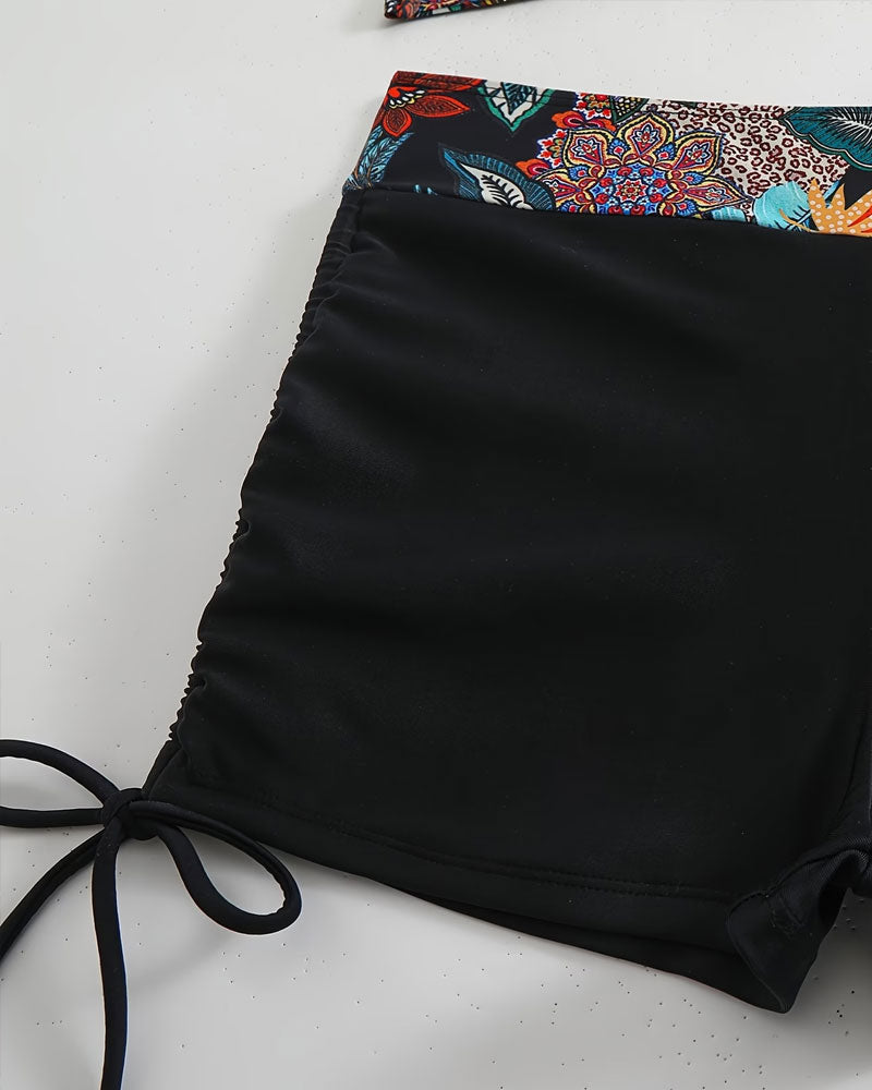 Bra-Style Two-Piece Printed Bikini