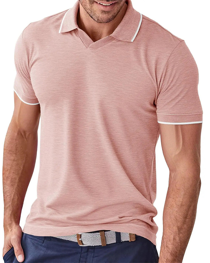 Casual Lapel Short-Sleeved T-Shirt