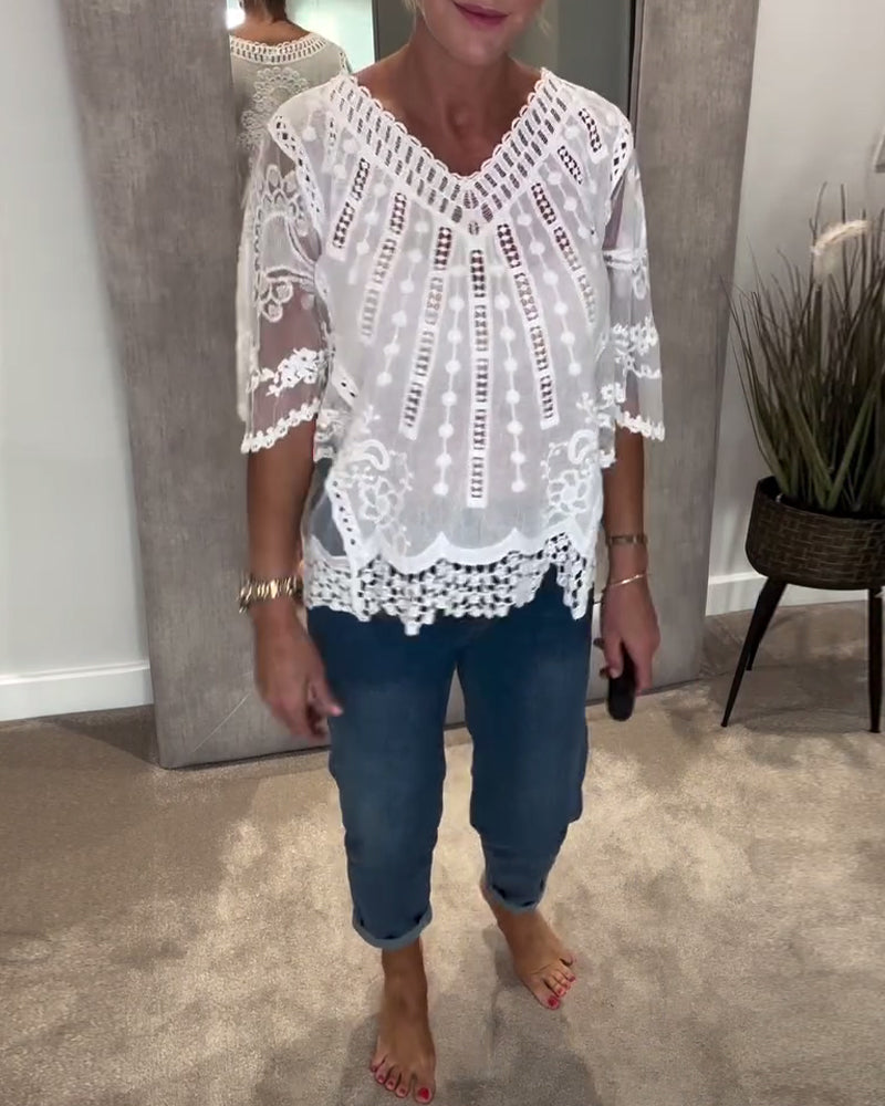 V-Neck Stylish Blouse