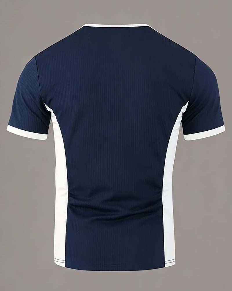 Men's Color-Block Waffle T-Shirt