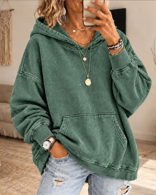 Casual Solid Pocket Hoodies