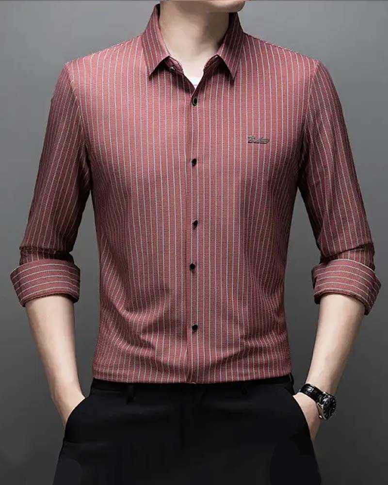 👔Men's Classic Long-Sleeved Striped Shirt