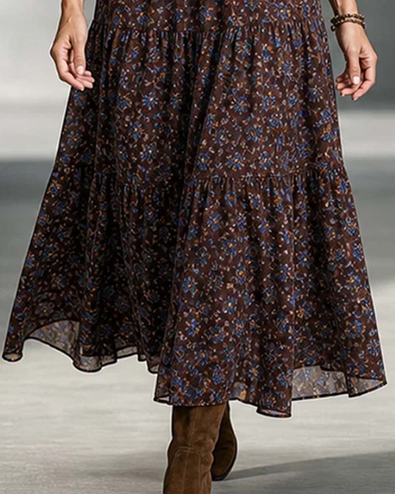 Shirt Collar Patchwork Dress