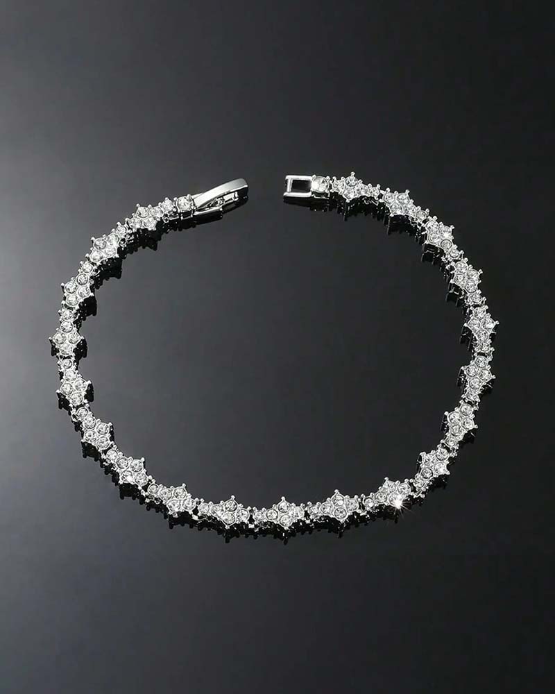 Classic Sparkling Cubic Zirconia Commemorative Bracelet