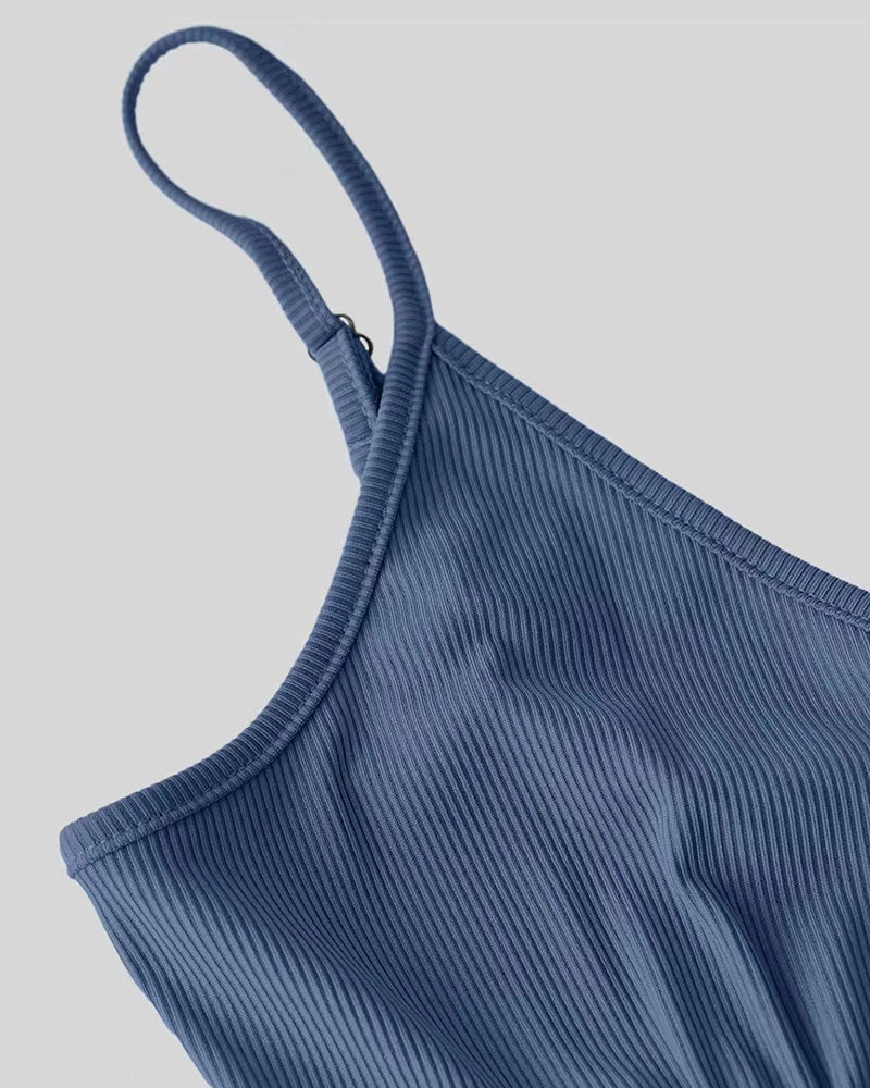 Solid Color Casual Jumpsuits