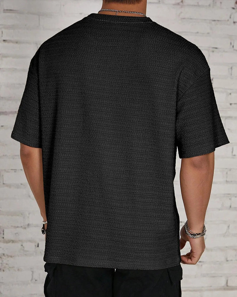 Men's Solid Color Breathable Short Sleeve T-Shirt