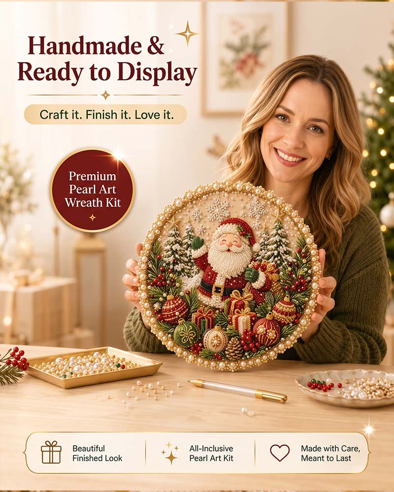 🌸🌻 Four Seasons & Holiday Pearl Art Hanging Wreath Kit 🍂🎄