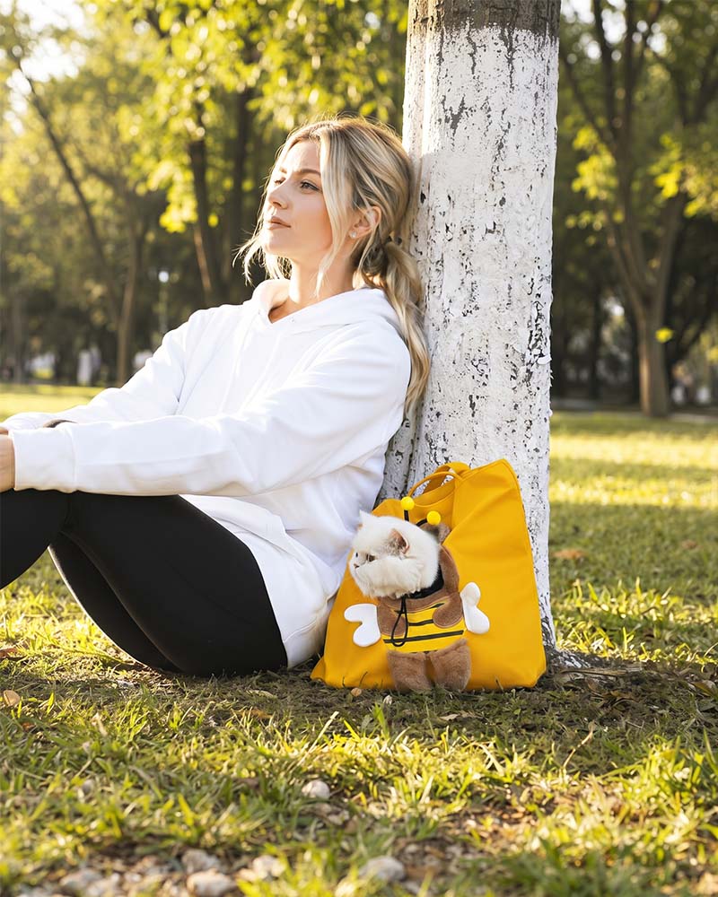 Cute Character Pet Carrier Canvas Tote Bag