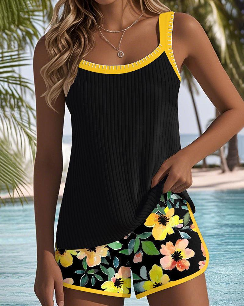 Aumora  Beach Pants Two-Piece Tankini