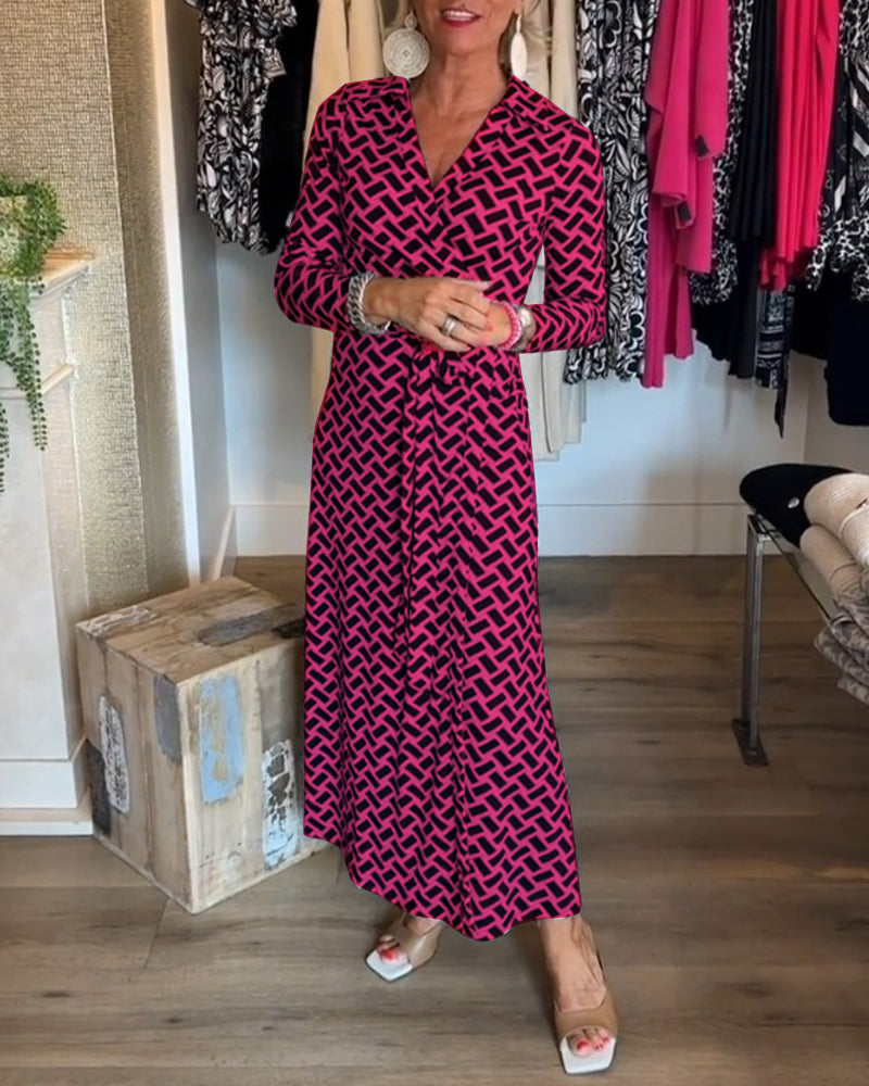 Slim fit printed dress