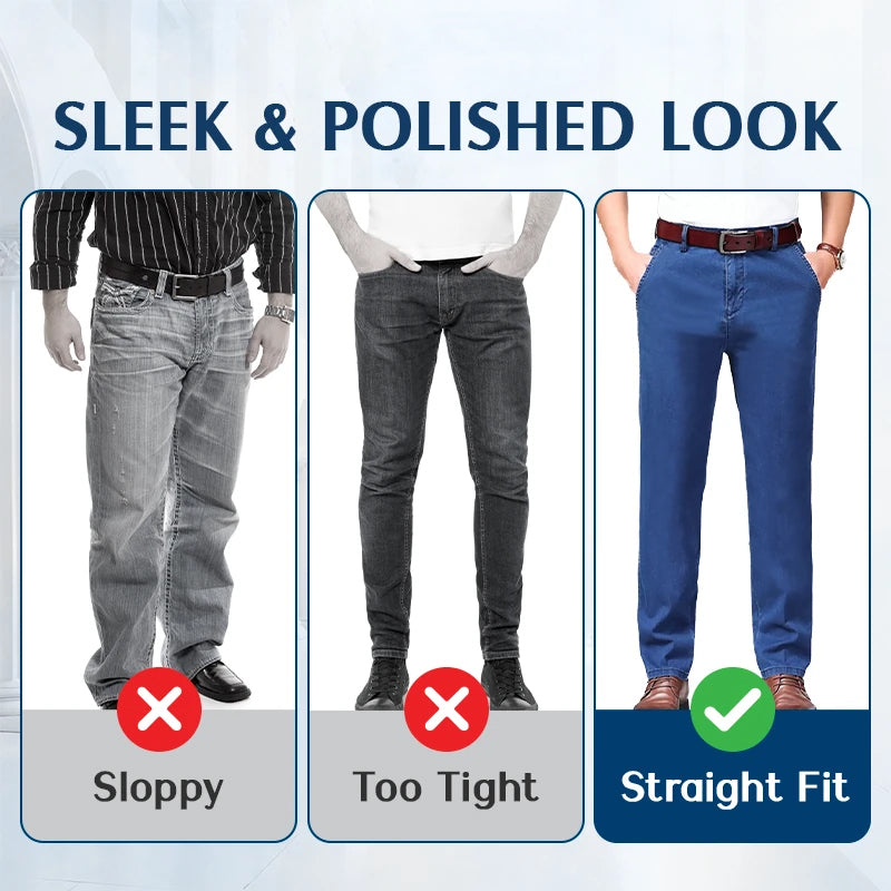 Men's Classic Straight Fit Stretch Jeans