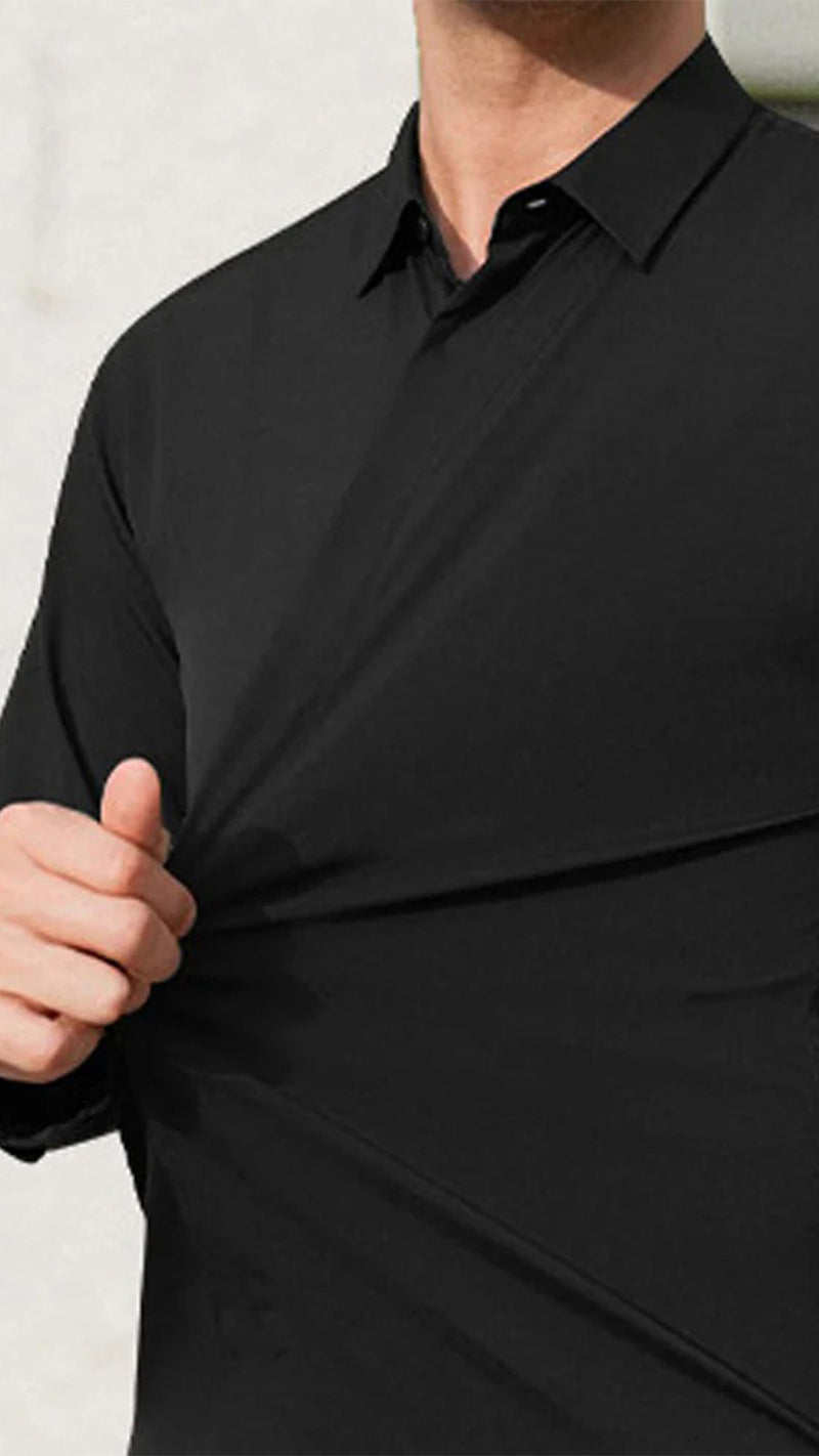 Men's Solid Long Sleeve Shirt