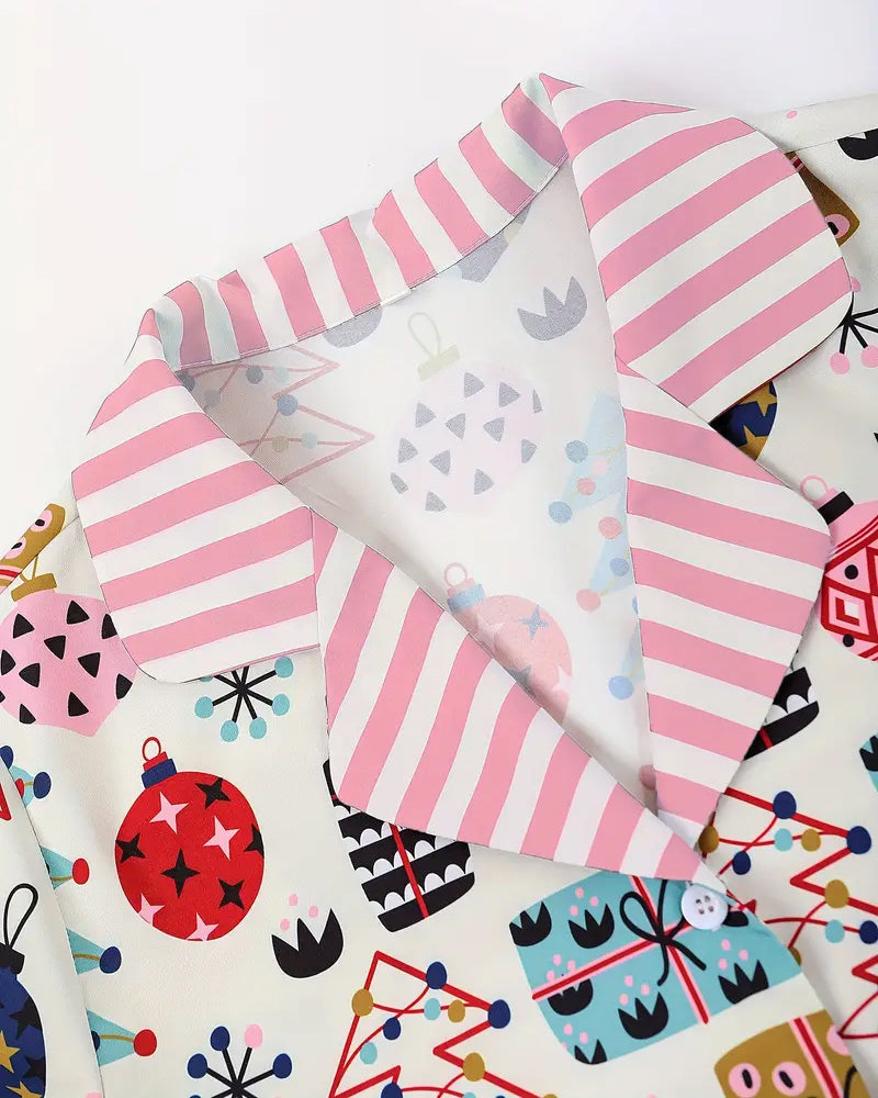 Printed casual home two-piece set