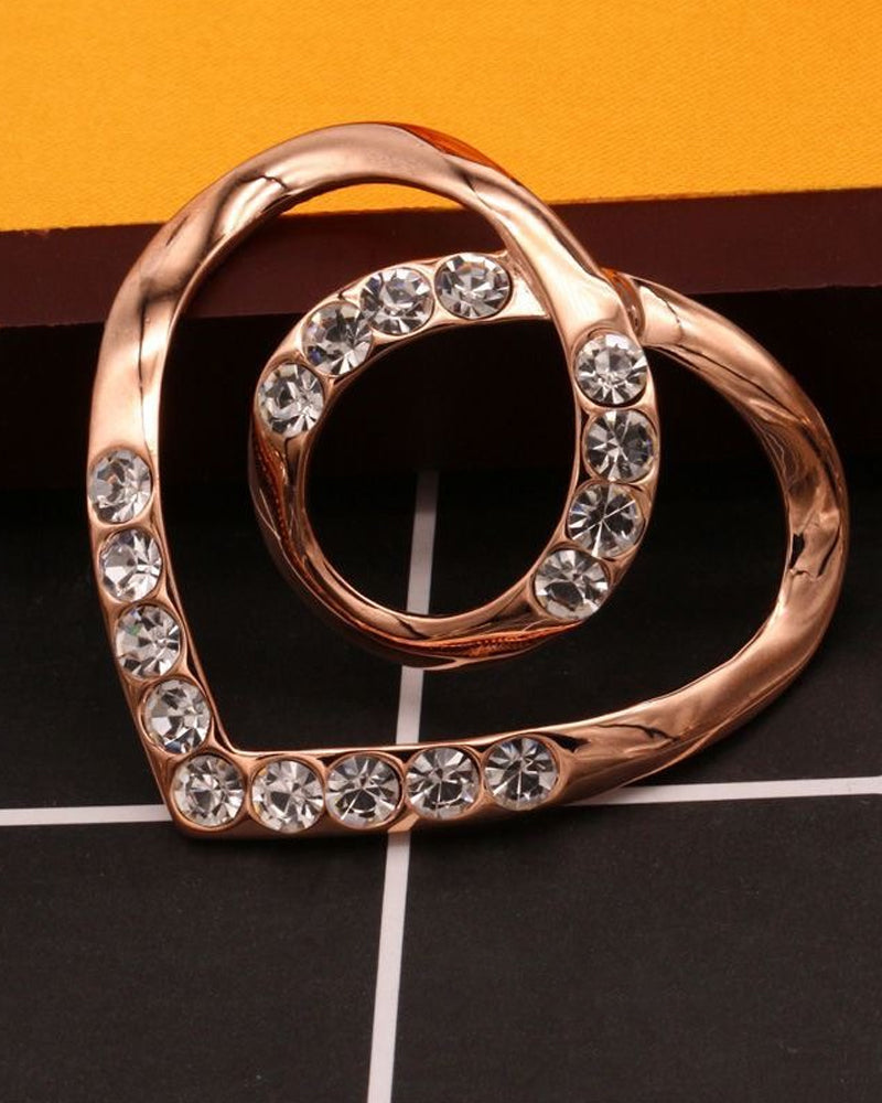 Heart-shaped thicker scarf clip