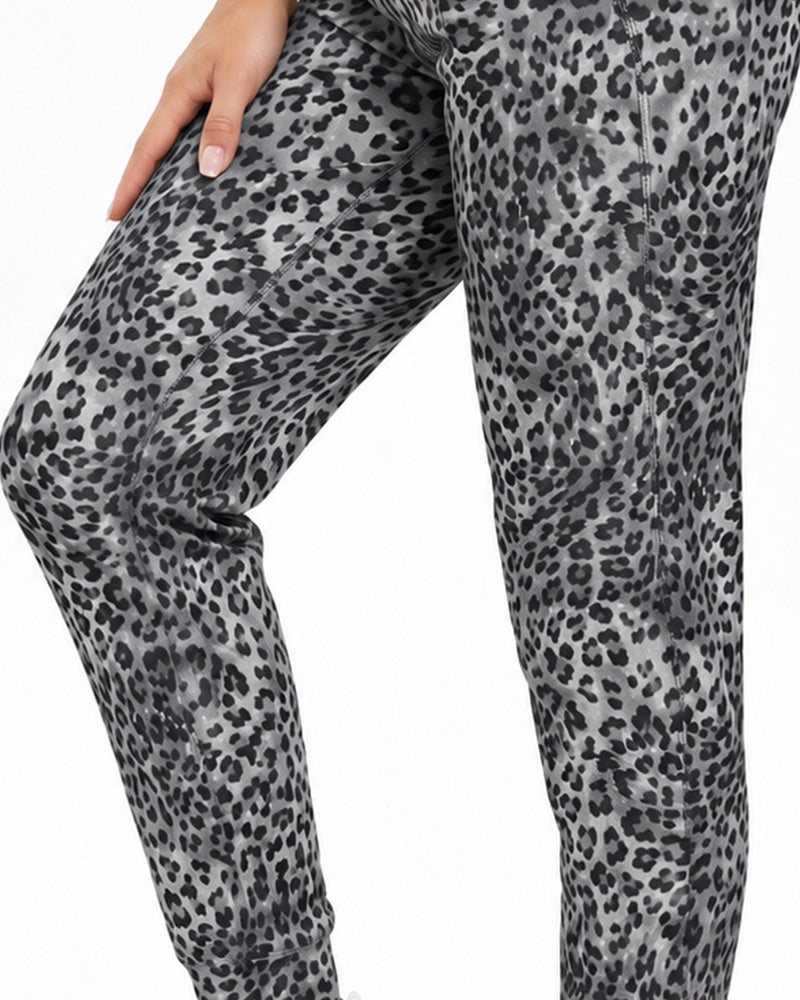 High Waist Pocket Solid Color Long Pants