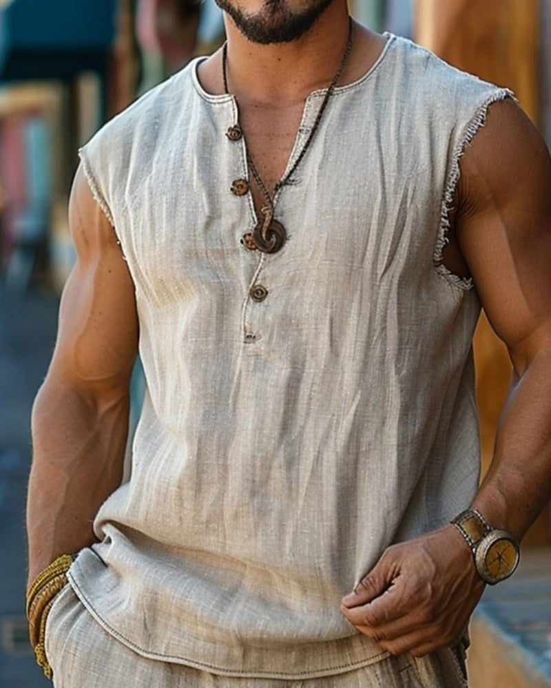 Men's Casual Solid Color Tank Top