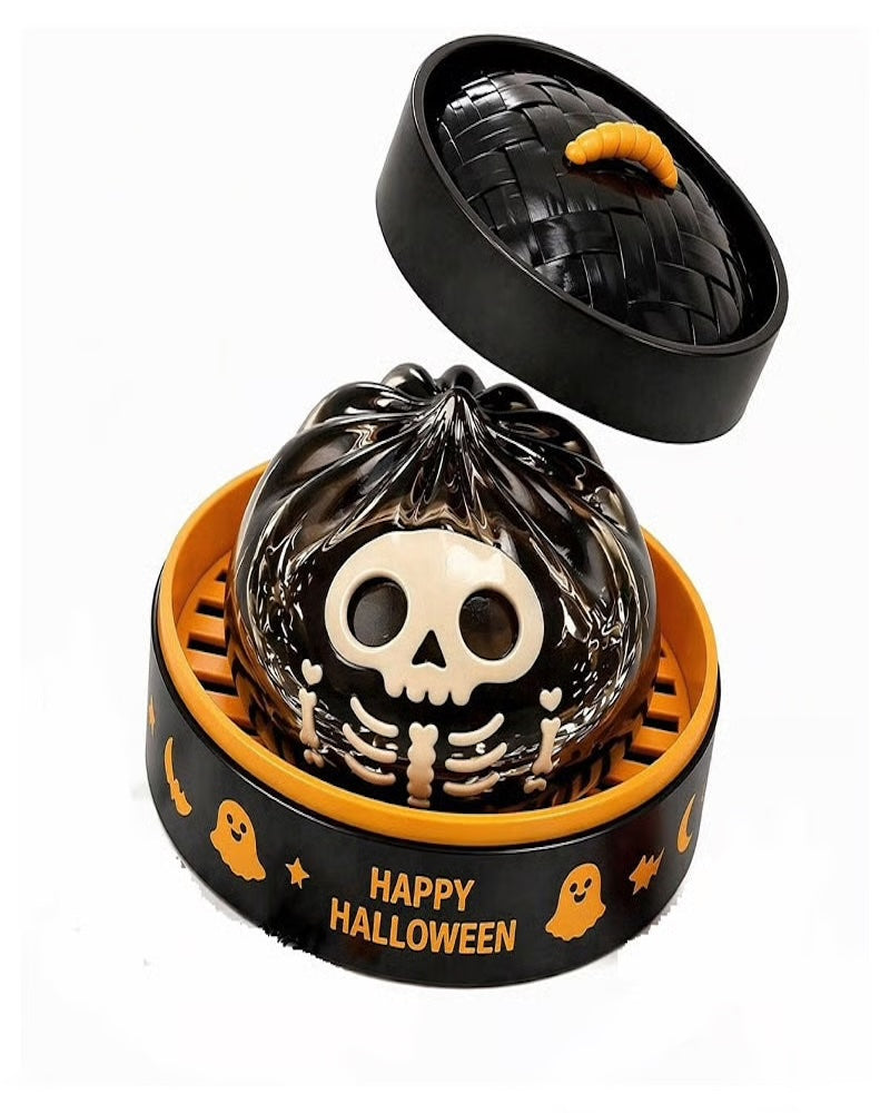 Halloween Cute Scary Ghost Maruko Squishy Squeeze Toy Set, Mini Portable Stress Toy, Sensory Products for Halloween Things, Party Treat Bag Fillers & Mini Gifts