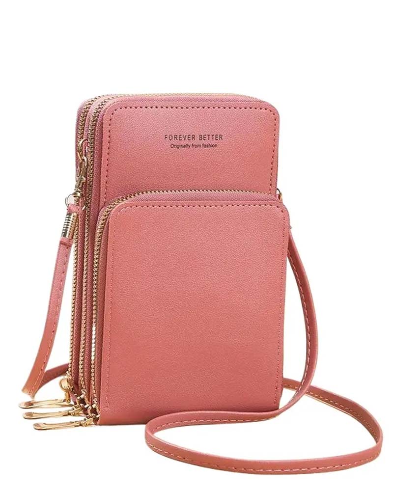 Solid Color Fashion Crossbody Phone Bag