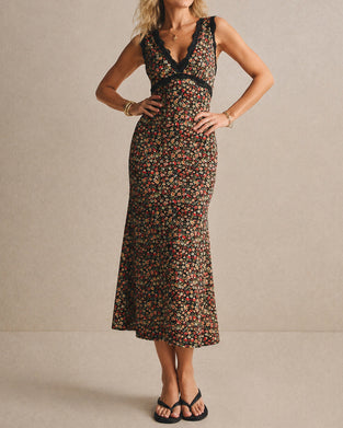 Casual V-Neck Lace Dress