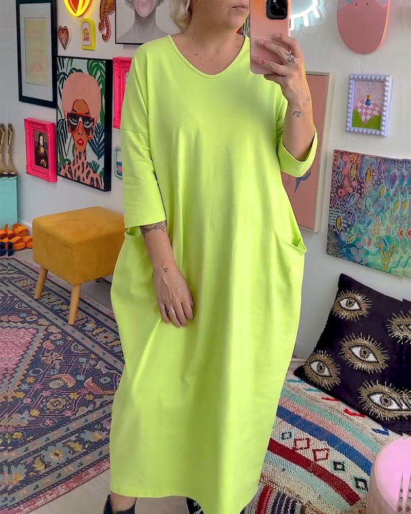 Short Sleeve Pocket T-Shirt Dress