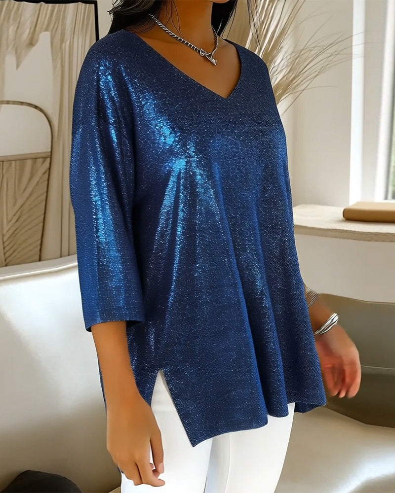 V-Neck Loose Fashion Top