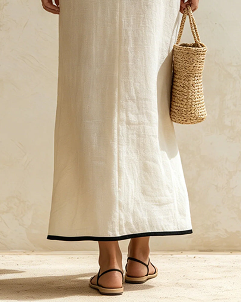 Strappy V-Neck Line Sleeveless Dress