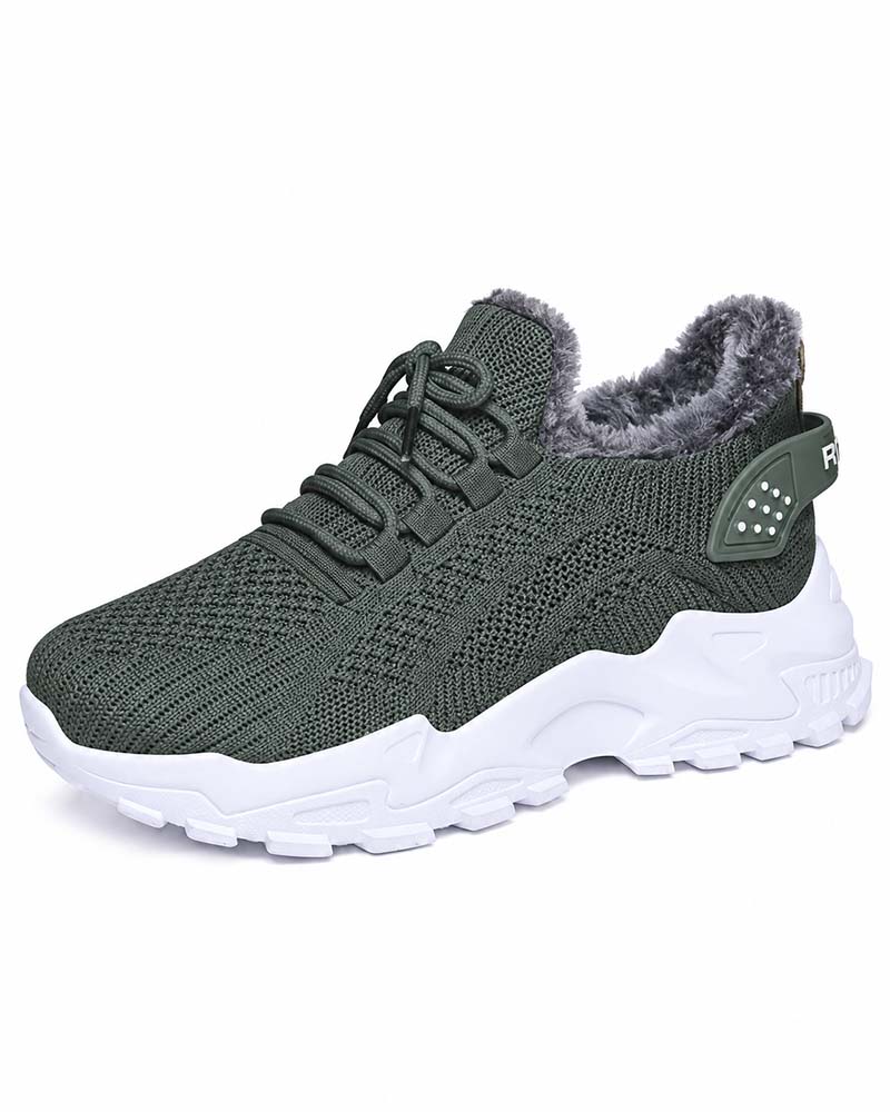 Thick Sole Fleece-Lined Snow Sneakers