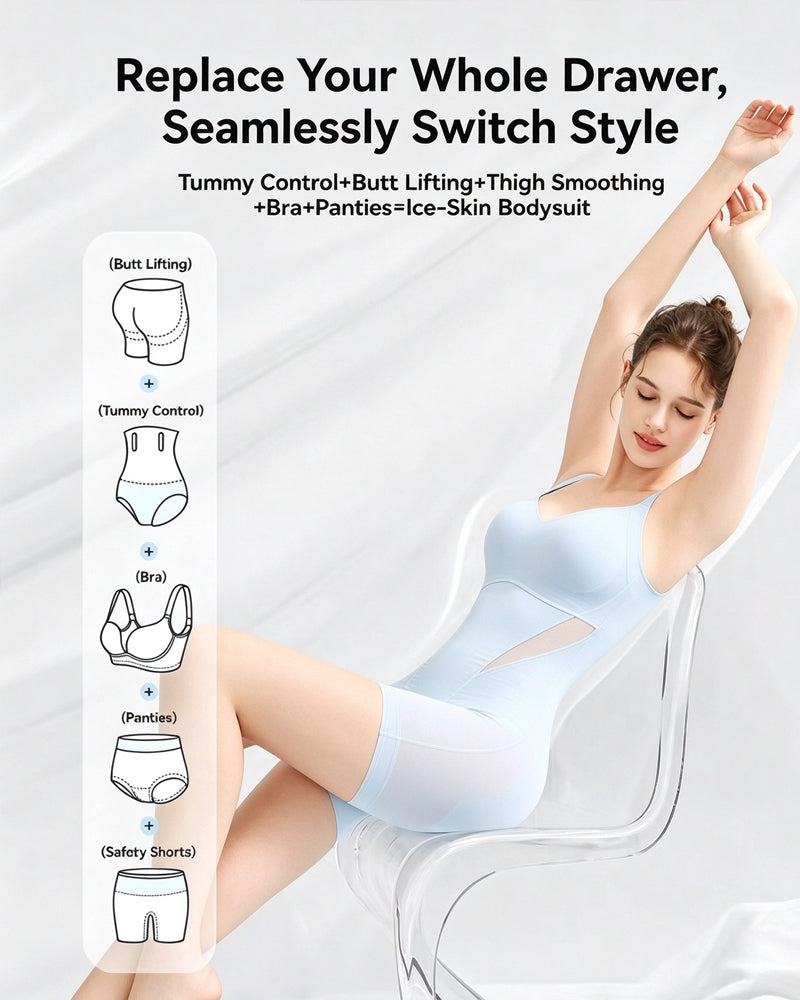 Cooling Tummy Control Butt-Lift Shapewear Bodysuit