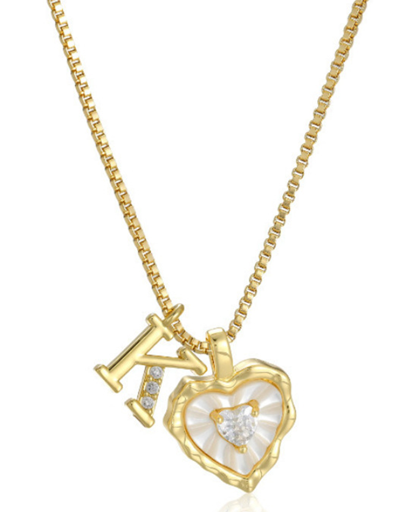 A–Z Micro Pave Letter Pendant Necklace