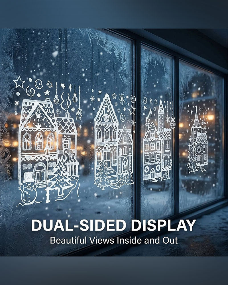 Christmas Village Window Clings