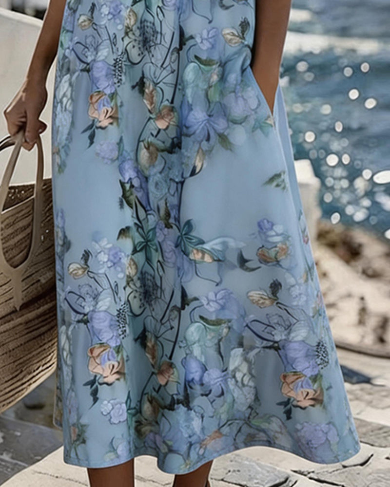 Lace Patchwork Floral Casual Dress