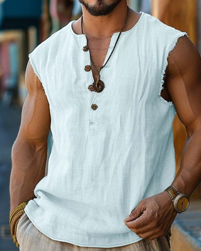 Men's Casual Solid Color Tank Top