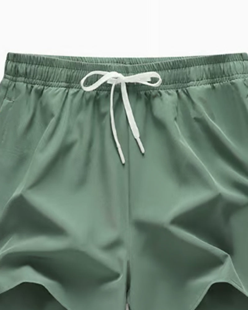Zipper Pocket Quick Dry Dolphin Shorts