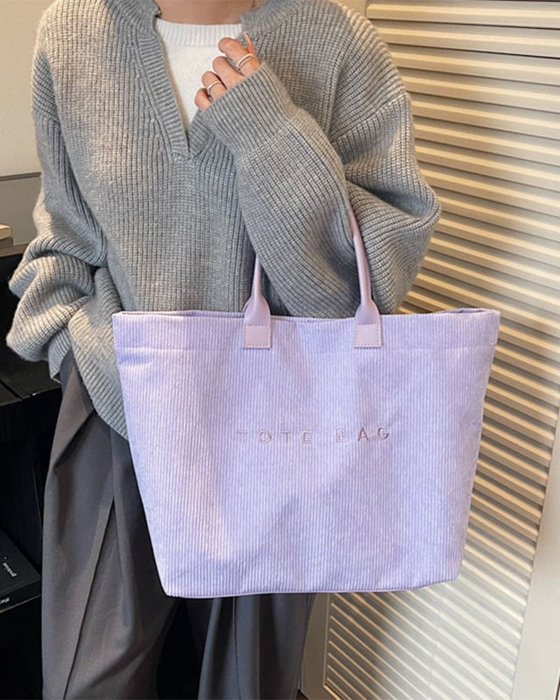 Letter Print Tote Bag