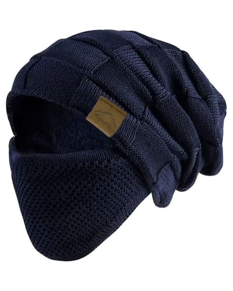 Knitted Hat Mask Set Winter Beanie Face Ear Cover