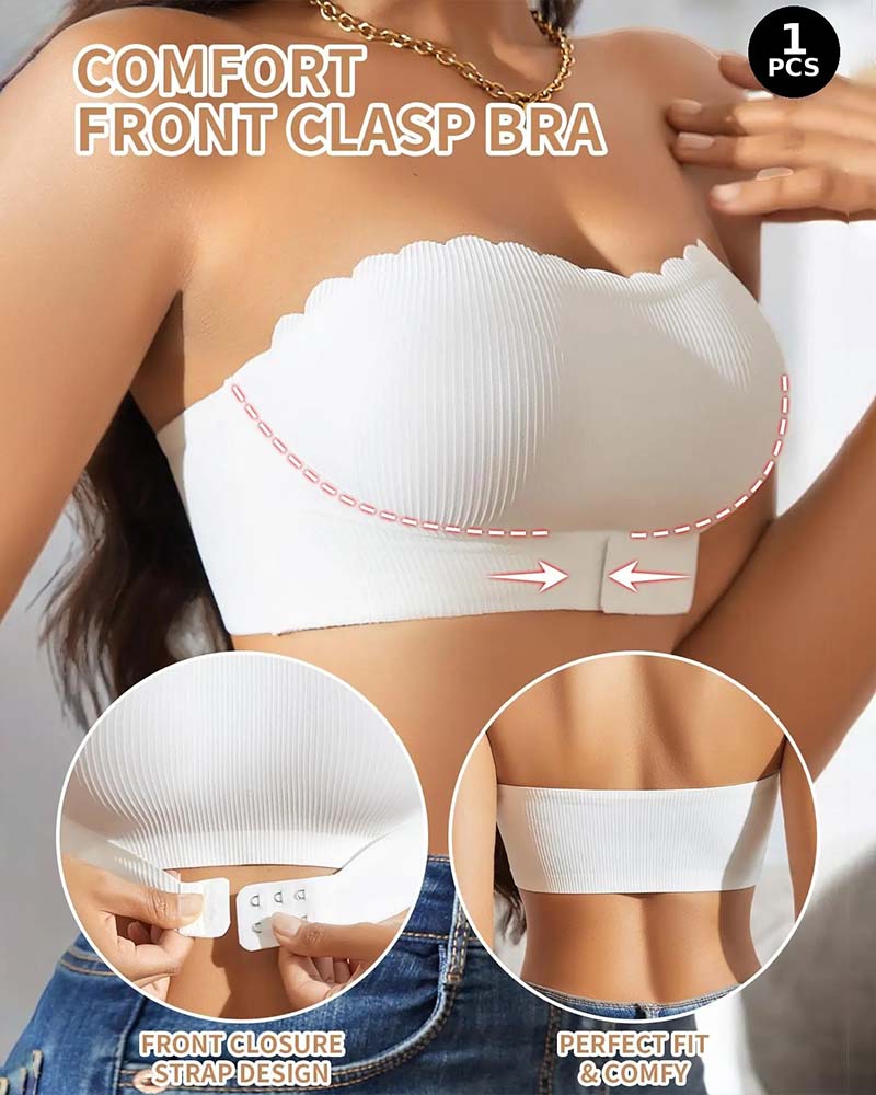 Women's Wave-Edge Strapless Lingerie
