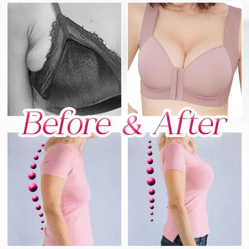 Seamless Front Closure Wire-free Push Up Bra