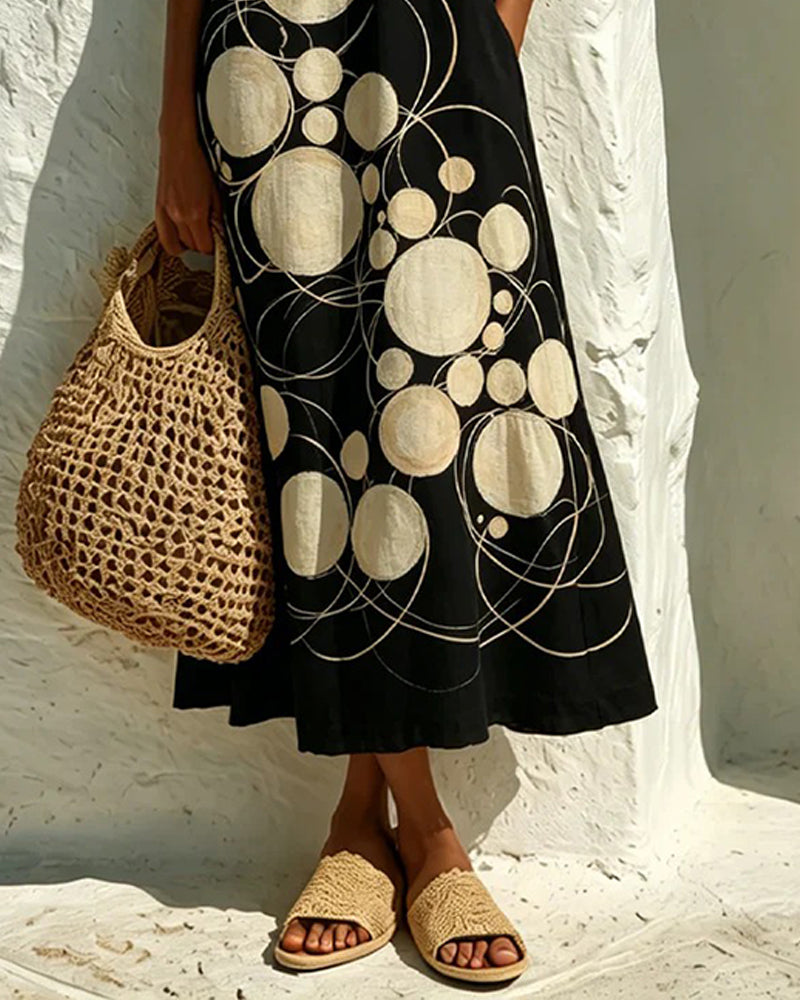 Halter Neck Polka Dot Chic Dress
