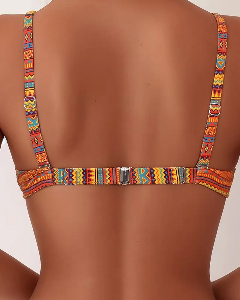 Aumora Casual Solid Color Triangle Bikini