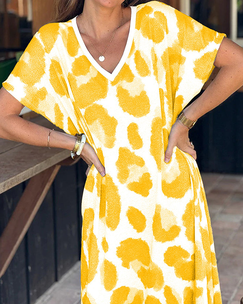 Loose Leopard Print Dress