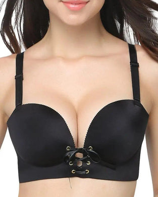 Add Two Cups Padded Wireless Plunge Push Up Bra