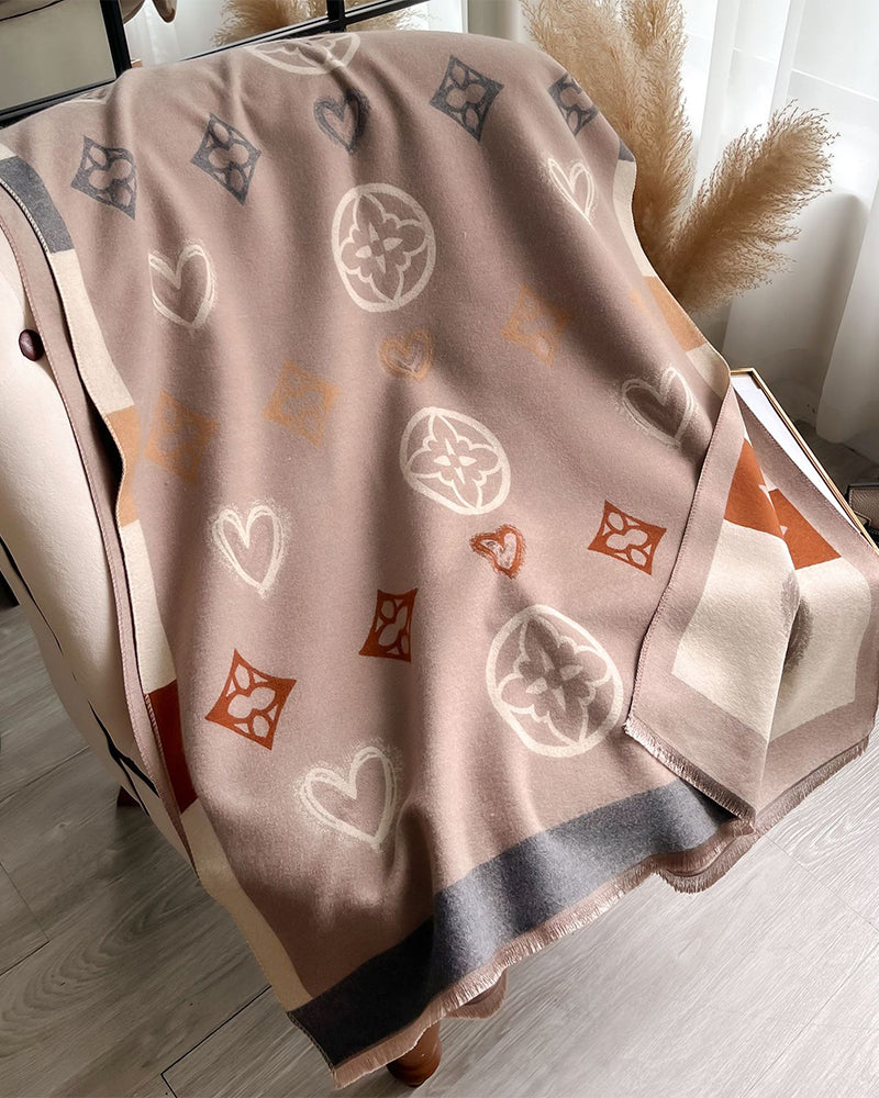 Heart Geometric  Fashion Warm Scarf