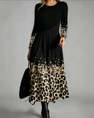 Ombre Leopard Casual Dress